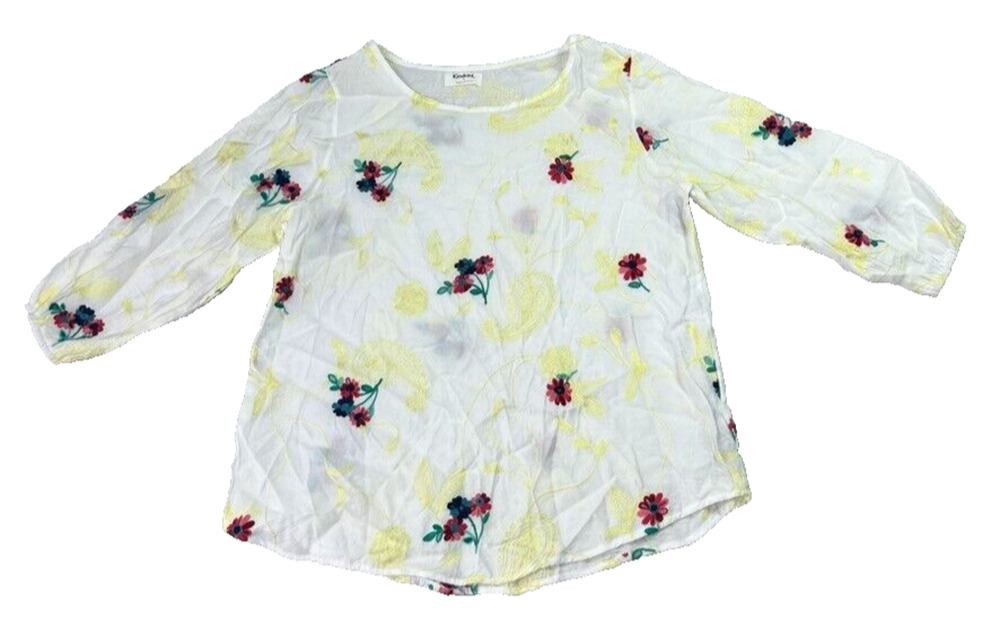 Anthropologie Kindred Top Women's Size Large Embroidered Floral Paisley